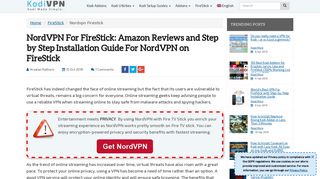 NordVPN FireStick: Amazon Reviews and Step-by-Step Installation ...