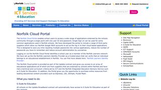 Norfolk Cloud Portal - ICT Services 4 Education - Norfolk County Council