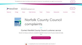 Norfolk County Council Complaints Email & Phone | Resolver