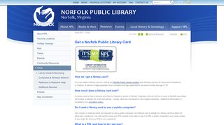 Library Cards & Borrowing | Norfolk Public Library