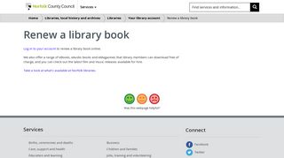 Renew a library book - Norfolk County Council