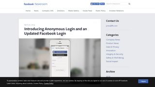 Introducing Anonymous Login and an Updated Facebook Login ...