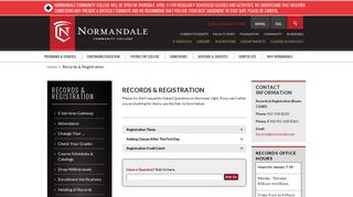 Records & Registration | Normandale Community College