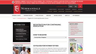 Registration for Continuing Education | Normandale Community College