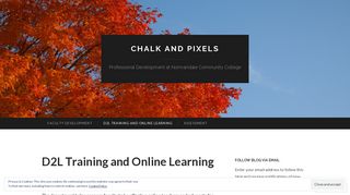 D2L Training and Online Learning | Chalk and Pixels
