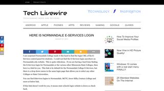 Here Is Normandale E-Services login - Tech Livewire