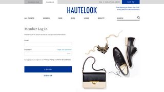 Log In / Sign Up - HauteLook