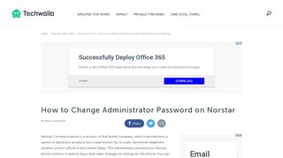 How to Change Administrator Password on Norstar | Techwalla.com