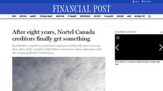 After eight years, Nortel Canada creditors finally get something ...