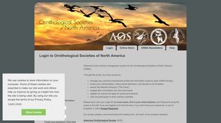 Login to Ornithological Societies of North America