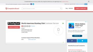 North American Hunting Club Customer Service, Complaints and ...