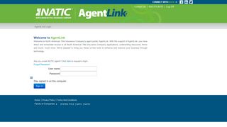 AgentLink Login - North American Title Insurance Company