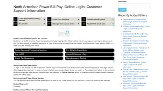 North American Power Bill Pay, Online Login, Customer Support ...