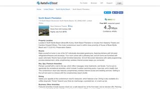 North Beach Plantation - Hotel WiFi Test