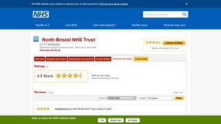 Reviews and ratings - North Bristol NHS Trust - NHS
