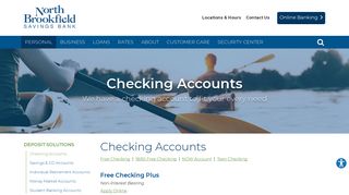Checking Accounts | North Brookfield Savings Bank