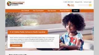 K-12 Virtual Public School | North Carolina Connections Academy