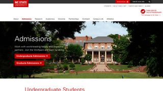 Admissions | NC State University