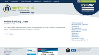 Online Banking Users - North Central Area Credit Union
