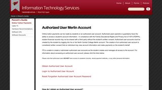 Authorized User Merlin Account - its @ noctrl.edu - North Central ...