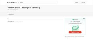 North Central Theological Seminary - Academia.edu