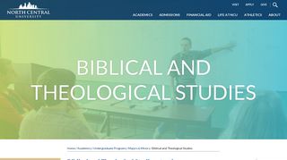 Bible and Theology Major - North Central University
