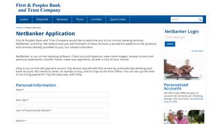 NetBanker Application :: First & Peoples Bank and Trust Company