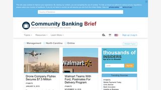 Management, North Carolina and Online - Community Banking Brief