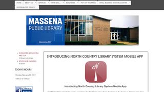 INTRODUCING NORTH COUNTRY LIBRARY SYSTEM MOBILE APP ...