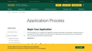 Application Process | North Dakota State University