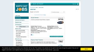 North East Jobs - Job list
