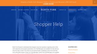Shopper Help — North Fork Research