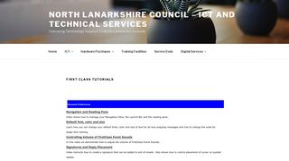 First Class Tutorials | North Lanarkshire Council - ICT and Technical ...