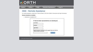 Remote Assistance - iRAS - North Memorial's Application Portal