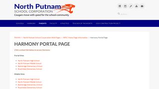 Harmony Portal Page - North Putnam