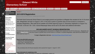 2015-2016 Registration - Edward White Elementary School