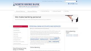 Personal Bank Accounts and Services - North Shore Bank