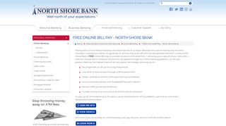 FREE Online Bill Pay - North Shore Bank