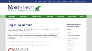 Canvas | Northshore Technical Community College