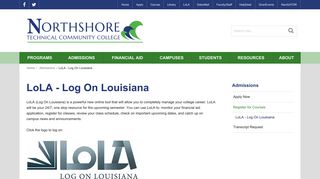 LoLA - Log On Louisiana - Northshore Technical Community College