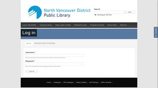 Log in - North Vancouver District Public Library
