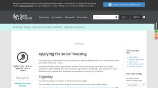 Applying for social housing - North Somerset Council