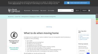 What to do when moving home - North Somerset Council