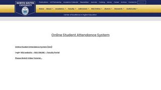 Online Student Attendance System - | North South University
