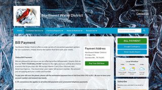 Bill Payment | Northwest Water District