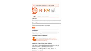 Intranet: North Yorkshire County Council: Log in