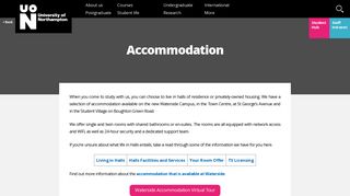 Accommodation | University of Northampton