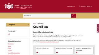 Council tax | Northampton Borough Council