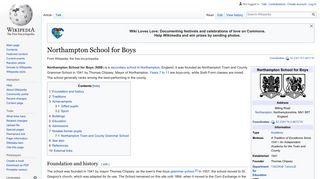 Northampton School for Boys - Wikipedia