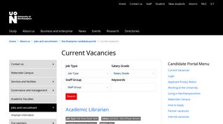 Current Vacancies - Jobs and recruitment | The University of ...
